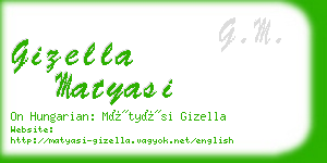 gizella matyasi business card